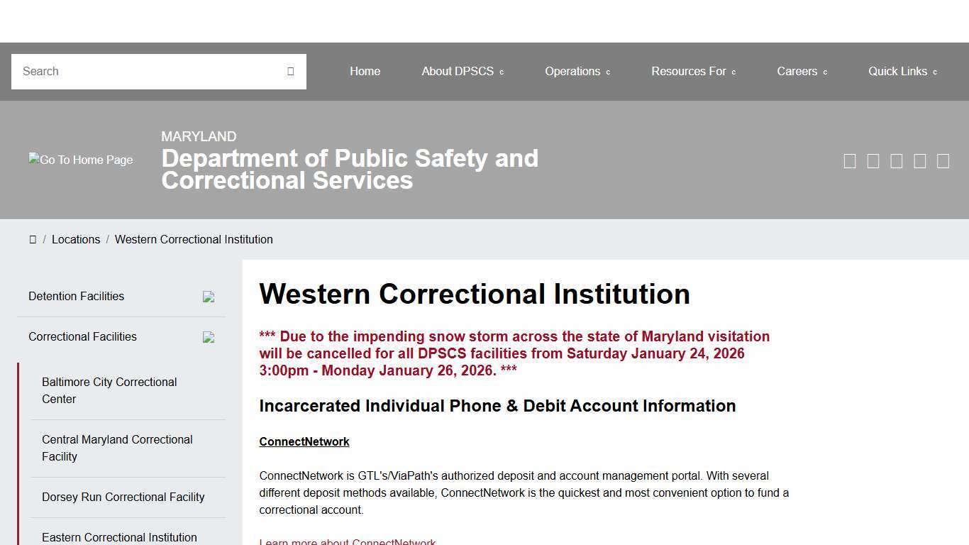 DPSCS - Western Correctional Institution